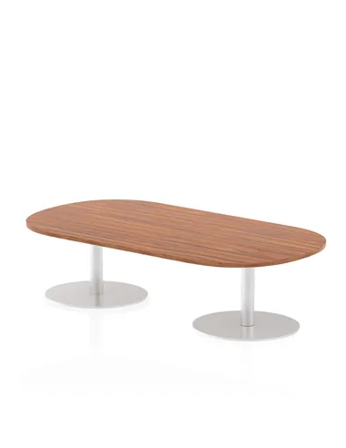 Dynamic Italia 1800mm Poseur Boardroom Table Walnut Top 475mm High Leg ITL0173