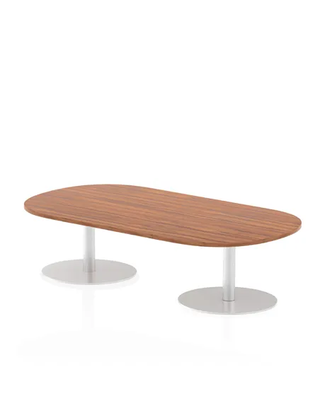 Dynamic Italia 1800mm Poseur Boardroom Table Walnut Top 475mm High Leg ITL0173