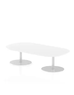 Dynamic Italia 1800mm Poseur Boardroom Table White Top 475mm High Leg ITL0174