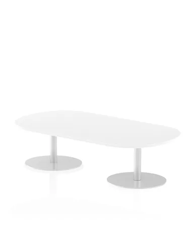 Dynamic Italia 1800mm Poseur Boardroom Table White Top 475mm High Leg ITL0174