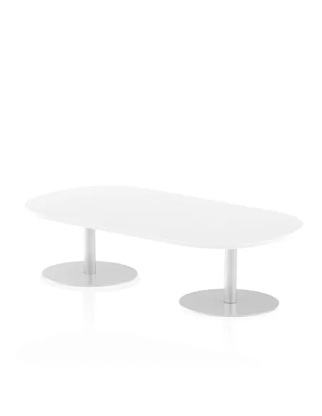 Dynamic Italia 1800mm Poseur Boardroom Table White Top 475mm High Leg ITL0174