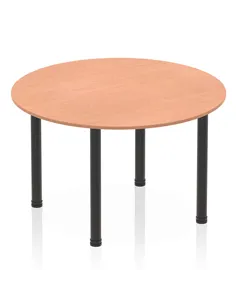 Dynamic Impulse 1200mm Round Table Beech Top Black Post Leg I004188