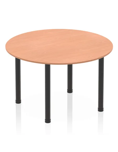 Dynamic Impulse 1200mm Round Table Beech Top Black Post Leg I004188