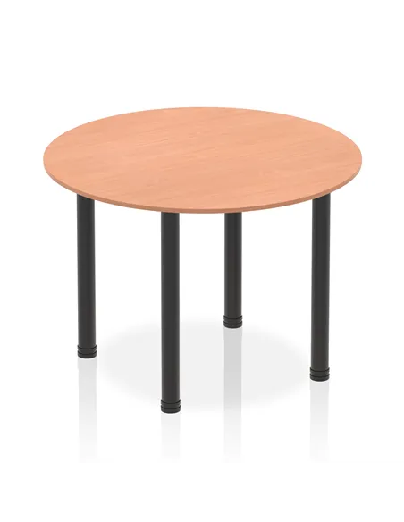 Dynamic Impulse 1000mm Round Table Beech Top Black Post Leg I004194