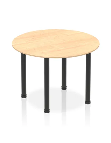 Dynamic Impulse 1000mm Round Table Maple Top Black Post Leg I004196
