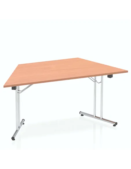 Dynamic Impulse 1600mm Folding Trapezium Table Beech Top I000693