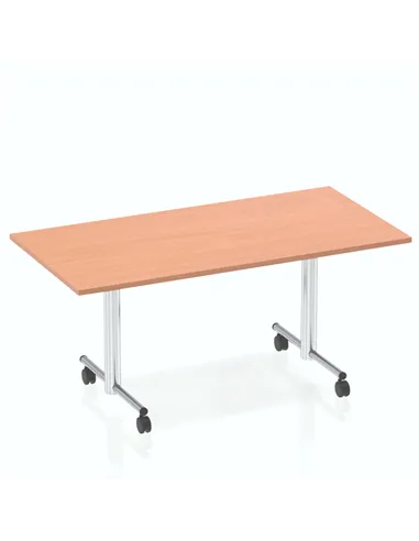 Dynamic Impulse 1600mm Flip Top Rectangular Table Beech Top I000695