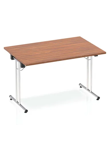 Dynamic Impulse 1200mm Folding Rectangular Table Walnut Top I000699