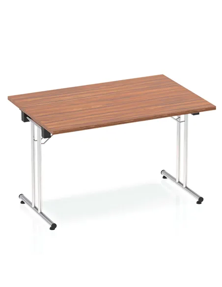 Dynamic Impulse 1200mm Folding Rectangular Table Walnut Top I000699