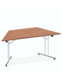 Dynamic Impulse 1600mm Folding Trapezium Table Walnut Top I000702