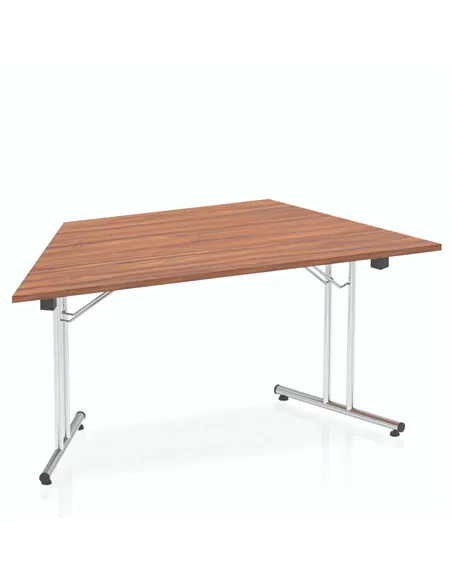 Dynamic Impulse 1600mm Folding Trapezium Table Walnut Top I000702