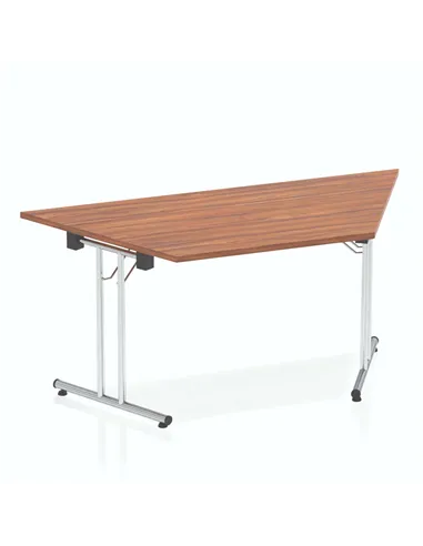 Dynamic Impulse 1600mm Folding Trapezium Table Walnut Top I000702