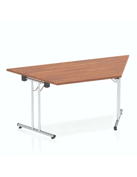 Dynamic Impulse 1600mm Folding Trapezium Table Walnut Top I000702
