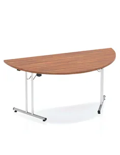 Dynamic Impulse 1600mm Folding Semi-circle Table Walnut Top I000703