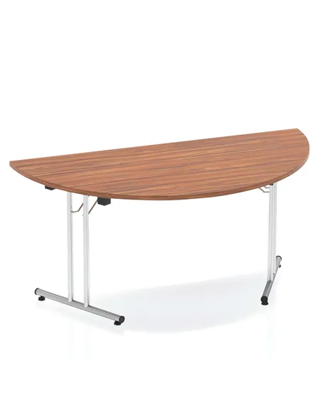 Dynamic Impulse 1600mm Folding Semi-circle Table Walnut Top I000703
