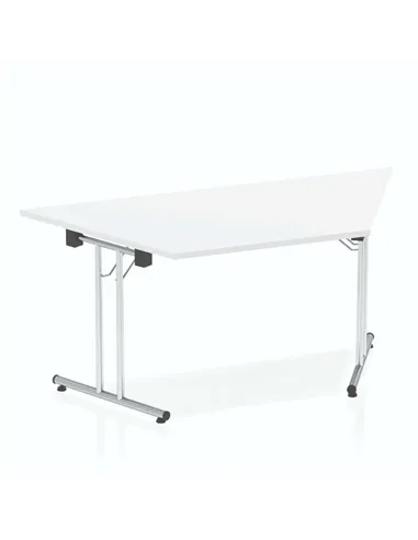 Dynamic Impulse 1600mm Folding Trapezium Table White Top I000711
