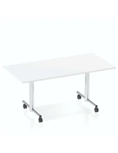 Dynamic Impulse 1600mm Flip Top Rectangular Table White Top I000713