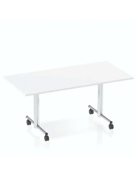 Dynamic Impulse 1600mm Flip Top Rectangular Table White Top I000713