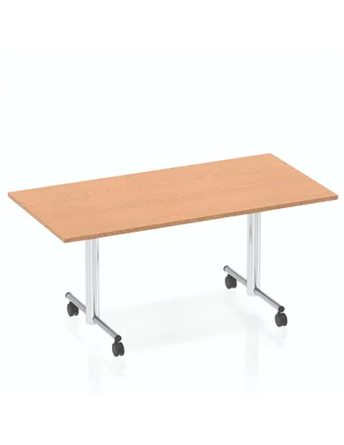Dynamic Impulse 1600mm Flip Top Rectangular Table Oak Top I000801