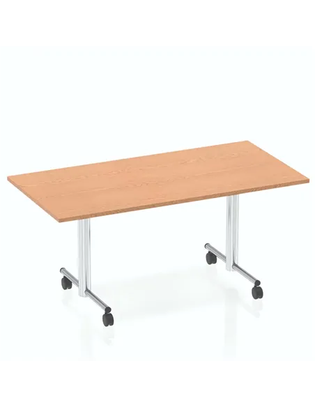 Dynamic Impulse 1600mm Flip Top Rectangular Table Oak Top I000801
