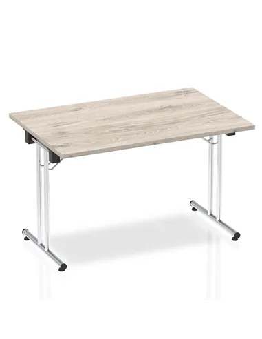 Dynamic Impulse 1200mm Folding Rectangular Table Grey Oak Top I003269
