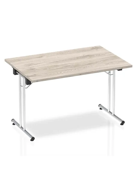 Dynamic Impulse 1200mm Folding Rectangular Table Grey Oak Top I003269