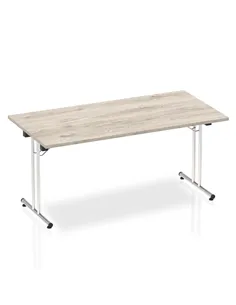 Dynamic Impulse 1600mm Folding Rectangular Table Grey Oak Top I003270