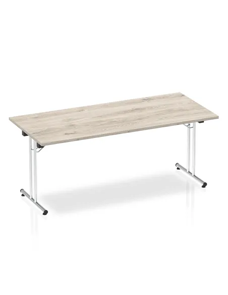 Dynamic Impulse 1800mm Folding Rectangular Table Grey Oak Top I003271