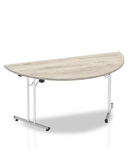 Dynamic Impulse 1600mm Folding Semi-circle Table Grey Oak Top I003272