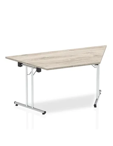 Dynamic Impulse 1600mm Folding Trapezium Table Grey Oak Top I003273