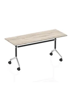 Dynamic Impulse 1600mm Flip Top Rectangular Table Grey Oak Top I003793