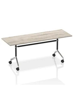 Dynamic Impulse 1800mm Flip Top Rectangular Table Grey Oak Top I004316