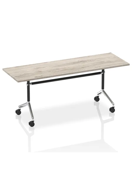 Dynamic Impulse 1800mm Flip Top Rectangular Table Grey Oak Top I004316