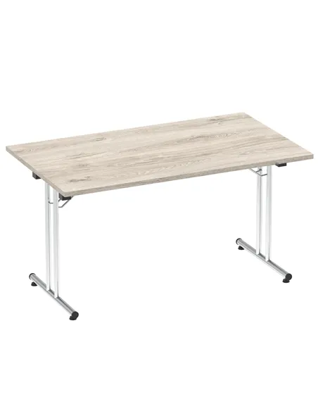 Dynamic Impulse 1400mm Folding Rectangular Table Grey Oak Top I004322