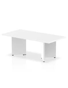 Dynamic Impulse 1200mm Coffee Table White Top Arrowhead Leg I003418