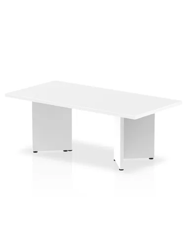 Dynamic Impulse 1200mm Coffee Table White Top Arrowhead Leg I003418