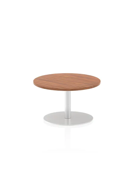 Dynamic Italia 600mm Poseur Round Table Walnut Top 475mm High Leg ITL0101