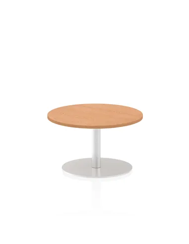 Dynamic Italia 600mm Poseur Round Table Oak Top 475mm High Leg ITL0104