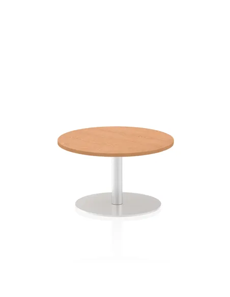 Dynamic Italia 600mm Poseur Round Table Oak Top 475mm High Leg ITL0104