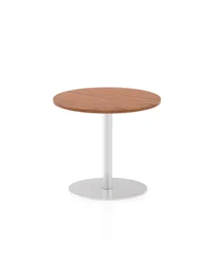 Dynamic Italia 600mm Poseur Round Table Walnut Top 720mm High Leg ITL0107