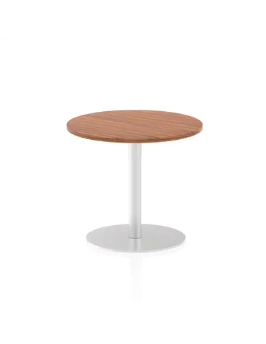 Dynamic Italia 600mm Poseur Round Table Walnut Top 720mm High Leg ITL0107