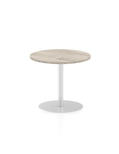 Dynamic Italia 600mm Poseur Round Table Grey Oak Top 720mm High Leg ITL0111