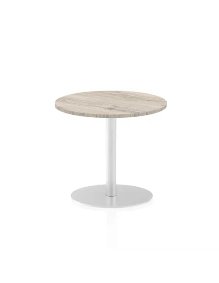 Dynamic Italia 600mm Poseur Round Table Grey Oak Top 720mm High Leg ITL0111