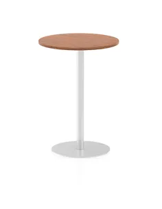 Dynamic Italia 600mm Poseur Round Table Walnut Top 1145mm High Leg ITL0113