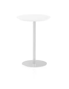 Dynamic Italia 600mm Poseur Round Table White Top 1145mm High Leg ITL0114