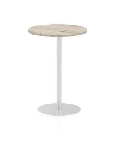 Dynamic Italia 600mm Poseur Round Table Grey Oak Top 1145mm High Leg ITL0117