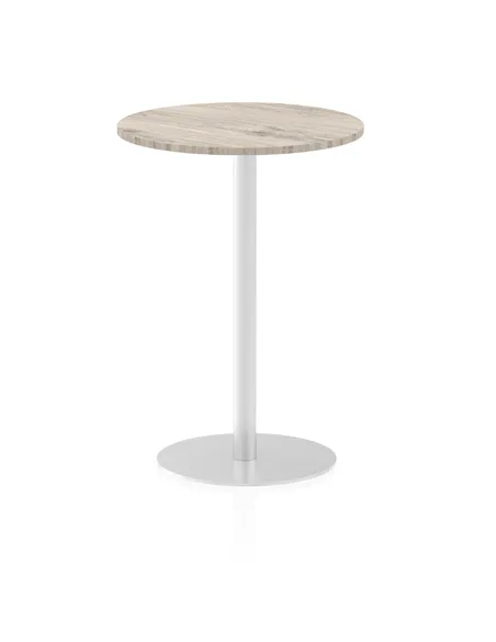 Dynamic Italia 600mm Poseur Round Table Grey Oak Top 1145mm High Leg ITL0117
