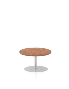 Dynamic Italia 800mm Poseur Round Table Walnut Top 475mm High Leg ITL0119