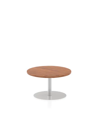 Dynamic Italia 800mm Poseur Round Table Walnut Top 475mm High Leg ITL0119