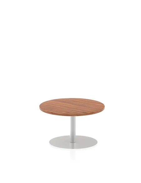 Dynamic Italia 800mm Poseur Round Table Walnut Top 475mm High Leg ITL0119